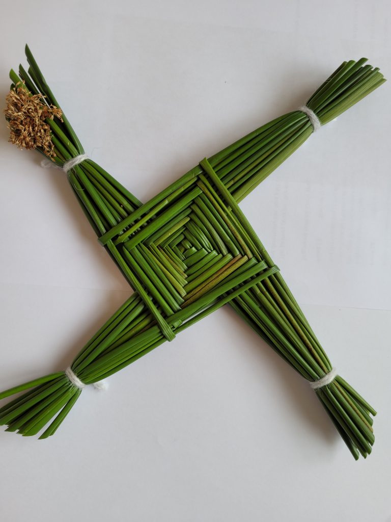 Weaving of a St. Brigidâ€™s Cross