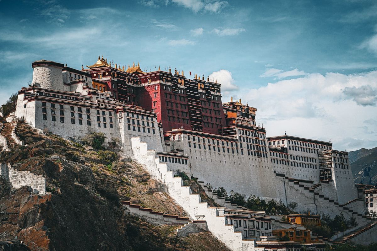 Tibetan monastery landscape in Lhasa