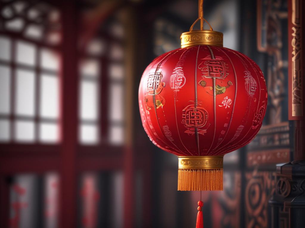 Red Chinese lantern for Spring Festival and Lantern Festival celebrations