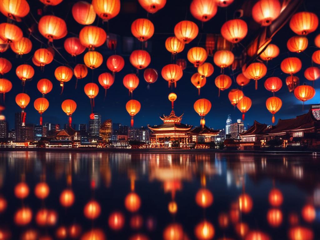 Colourful lantern display for Mid-Autumn Festival celebrations